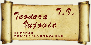 Teodora Vujović vizit kartica